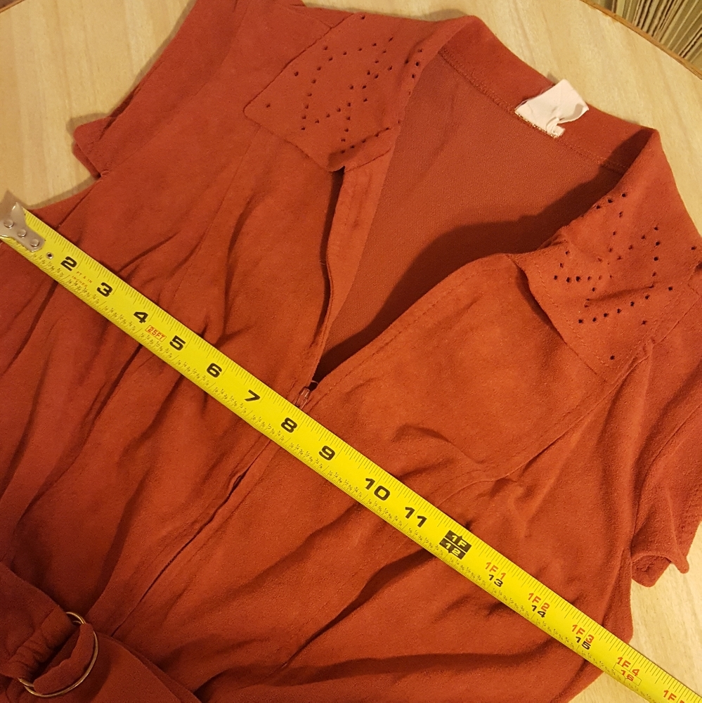 Vintage 60's / 70's Rust brown Velour Jumpsuit - Picture 7 of 10